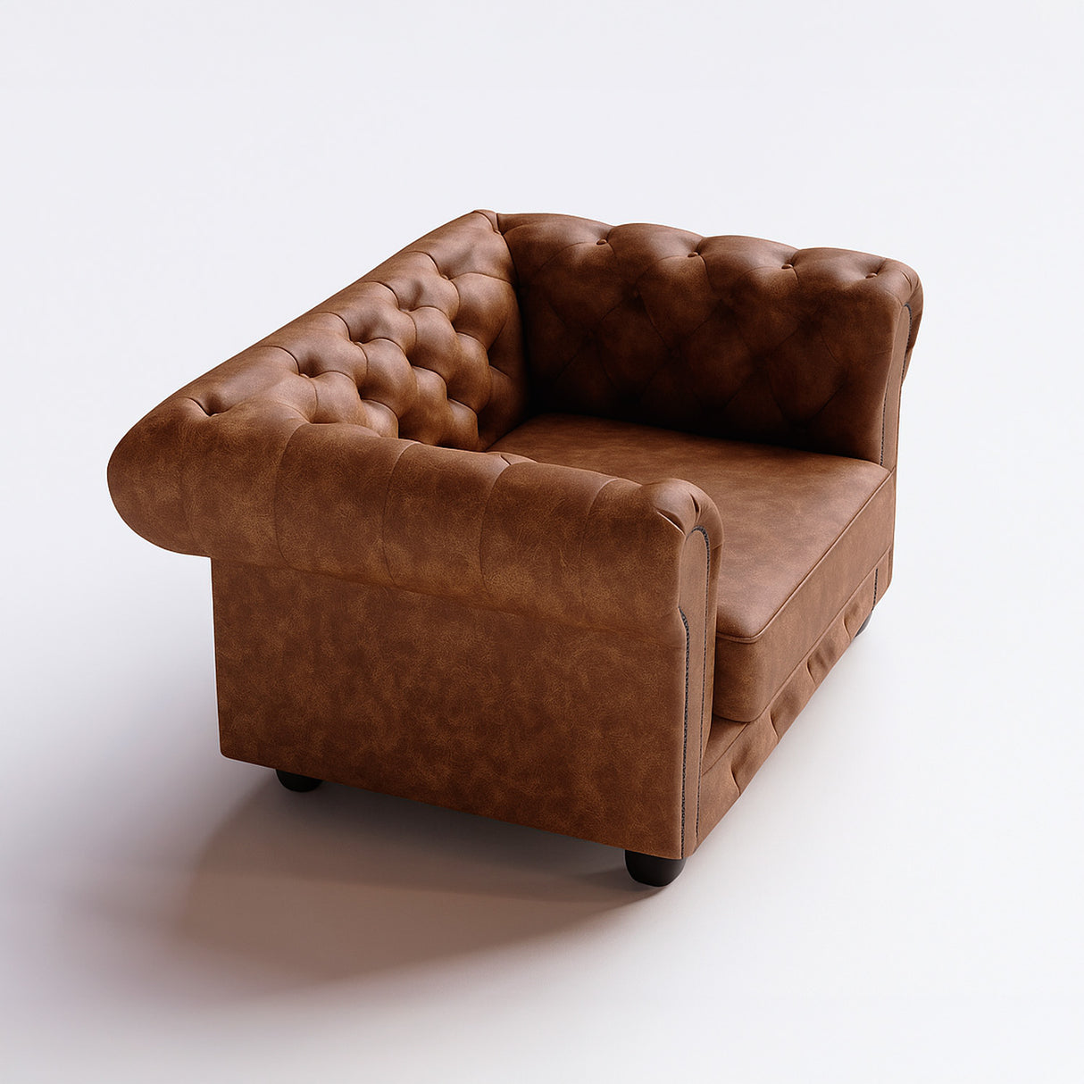 Poltrona de Cuero Chesterfield