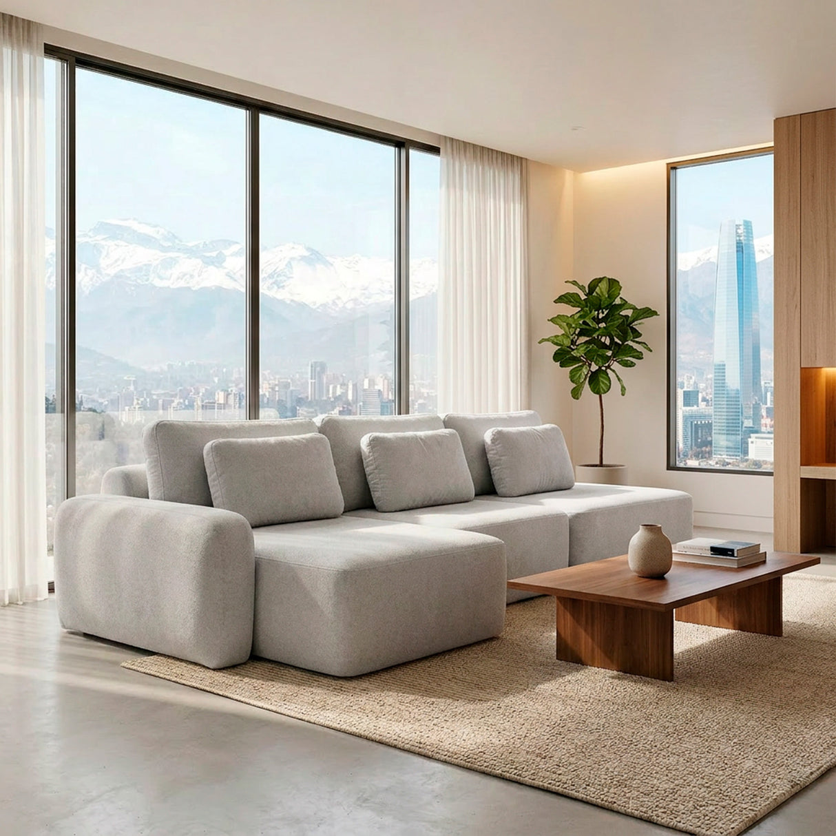 Sofá Extensible Portillo Con Pouf