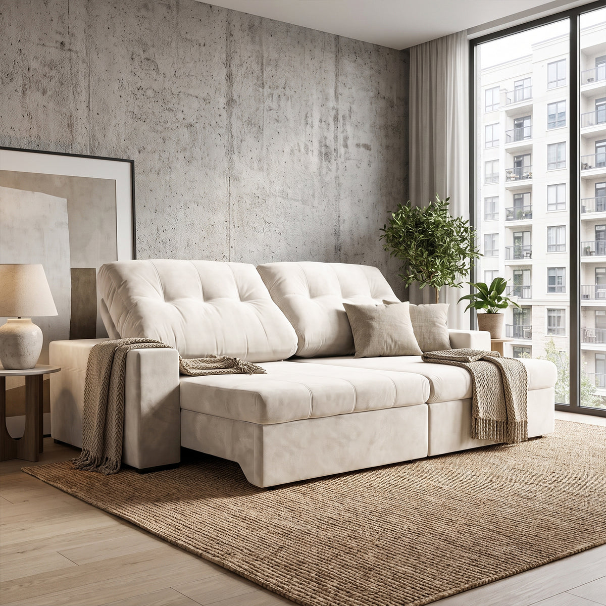 Sofá 2 cuerpos Royalle Tela Beige - 2.70m a Confección