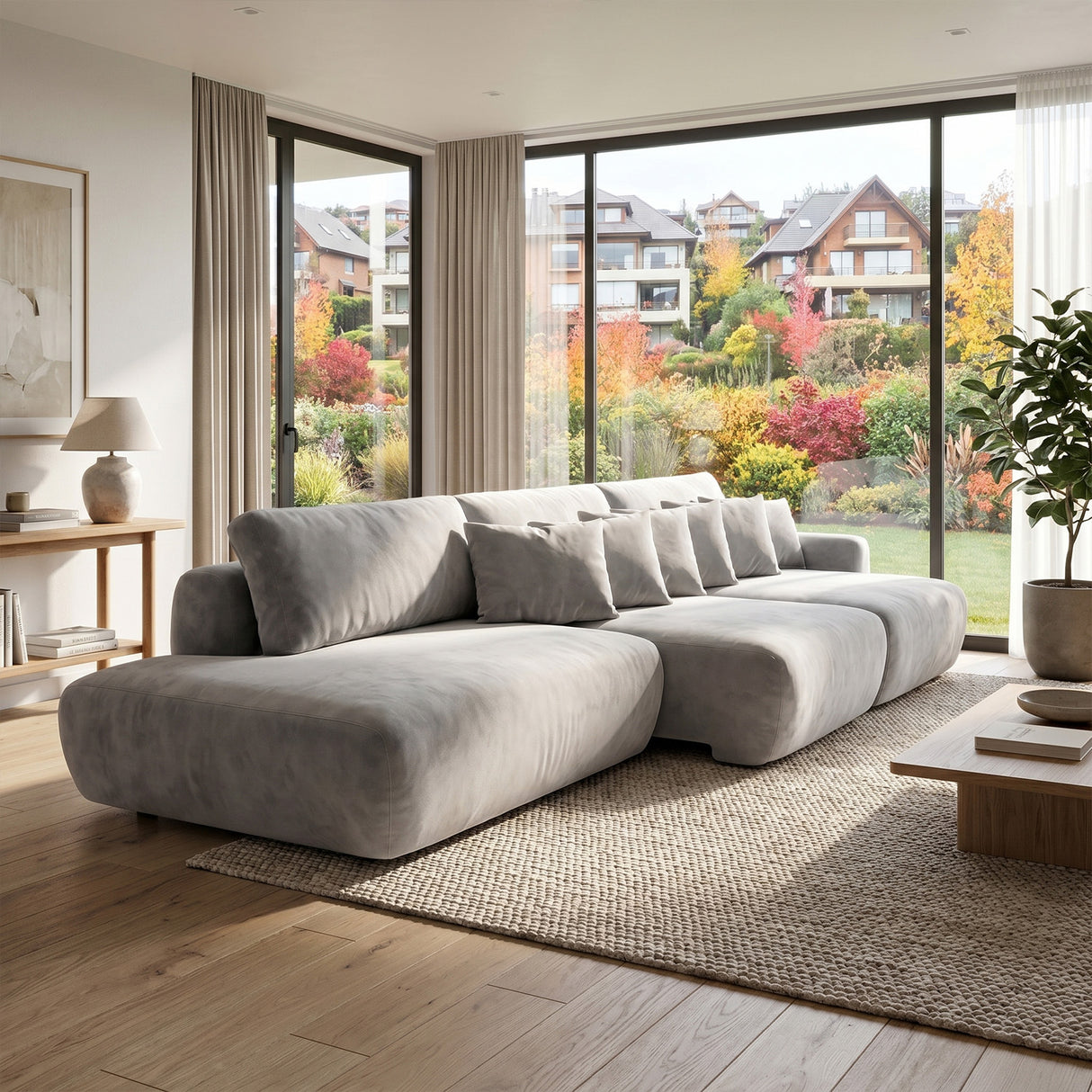 Sofá extensible Solana con pouf