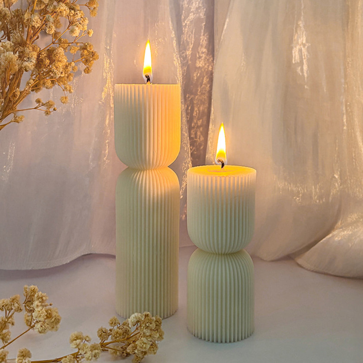 Vela de Cera Blanca Nórdica