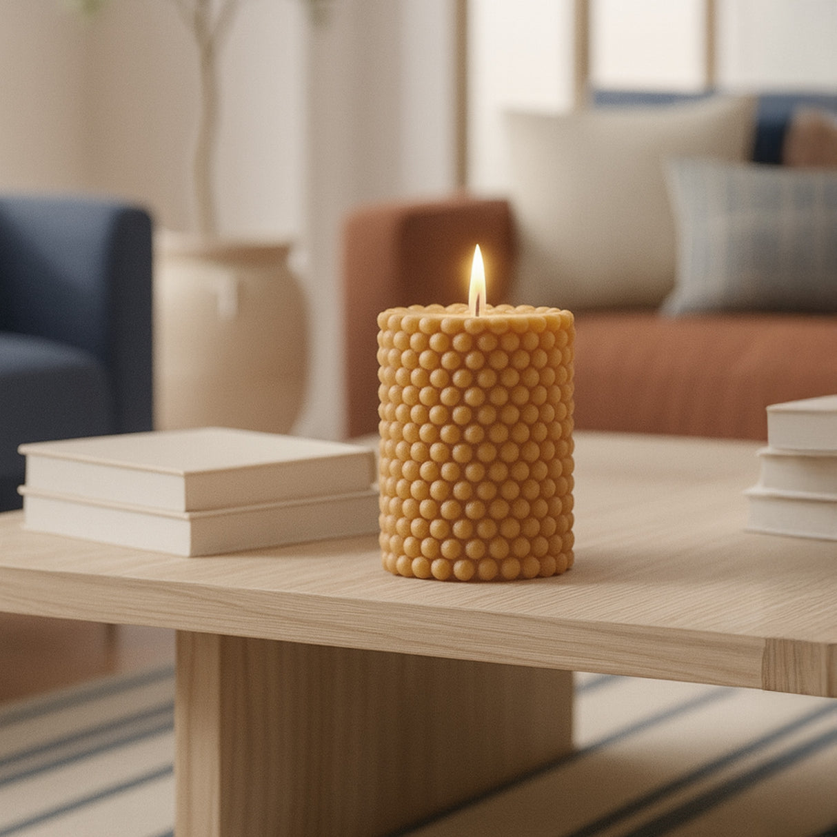 Vela de Cera Burbuja Nórdica Ancha