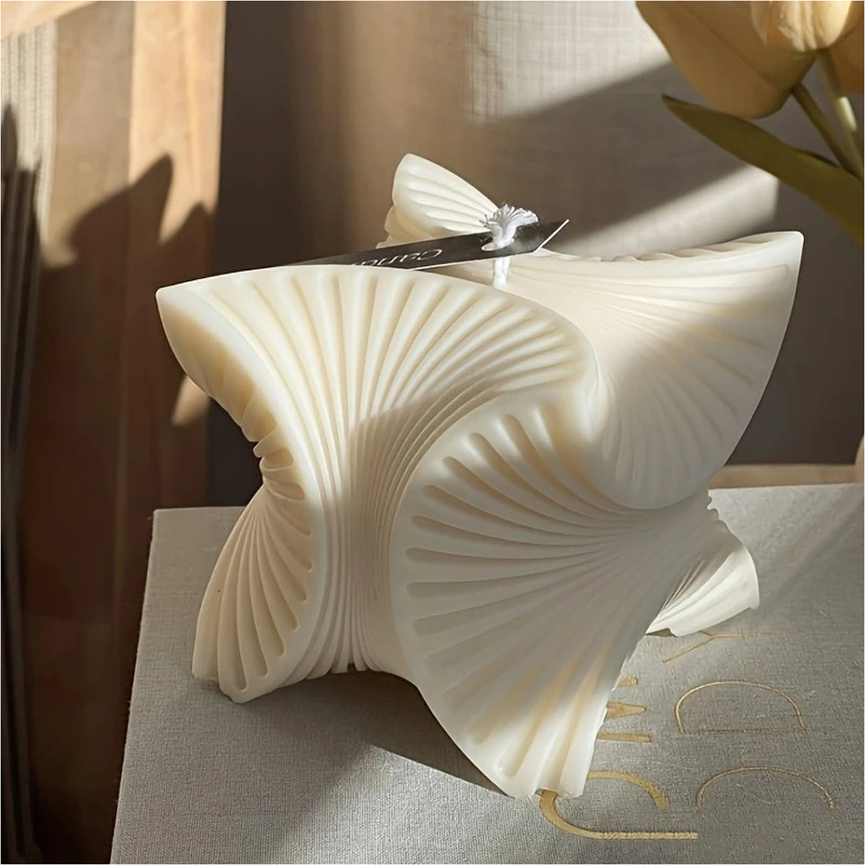 Vela de Cera Nórdica Espiral Geométrico