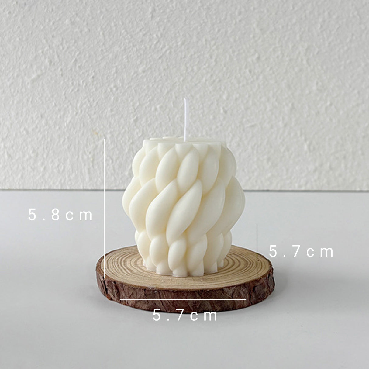 Vela de Cera Blanca Nudo Giratorio