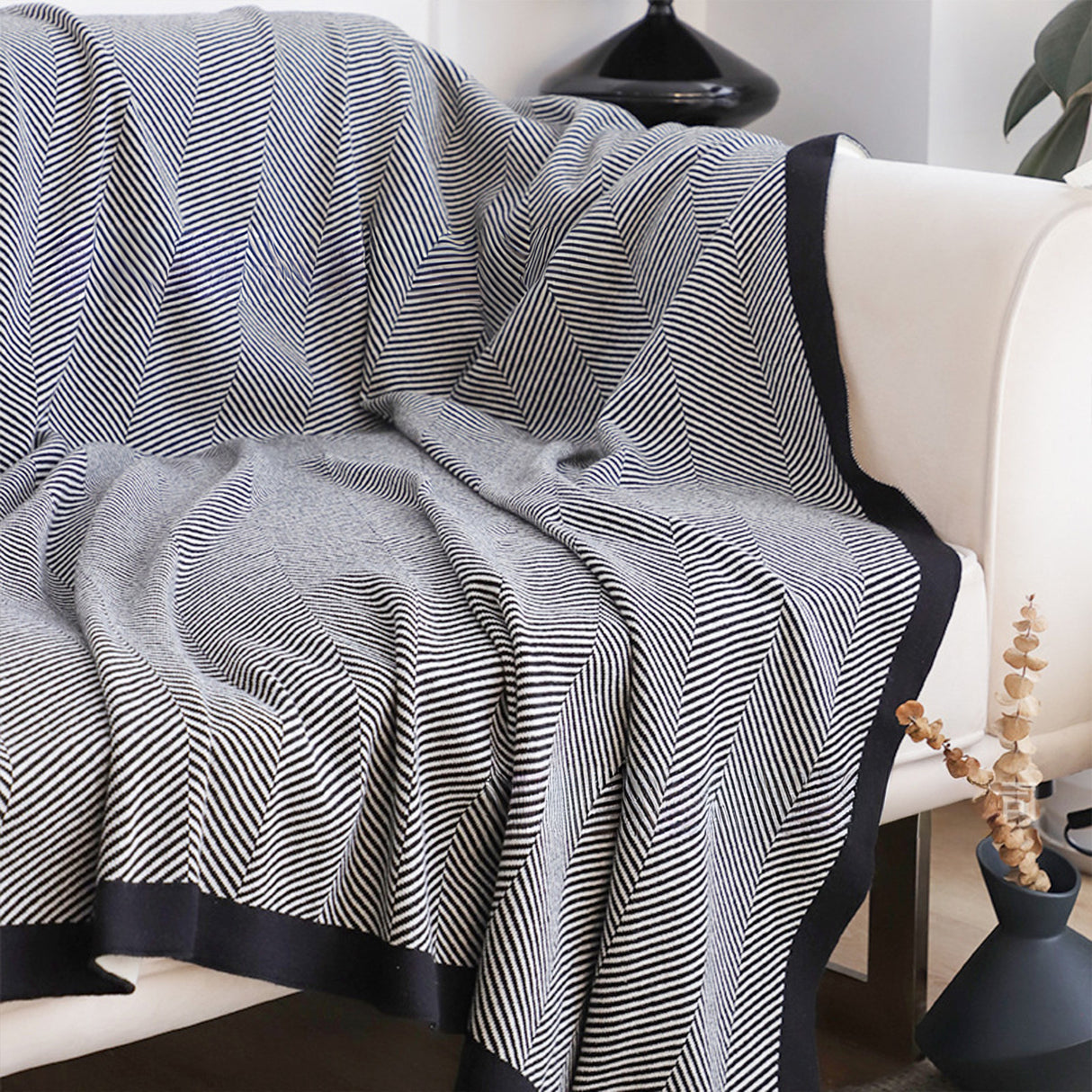 Manta de Algodón Rayas