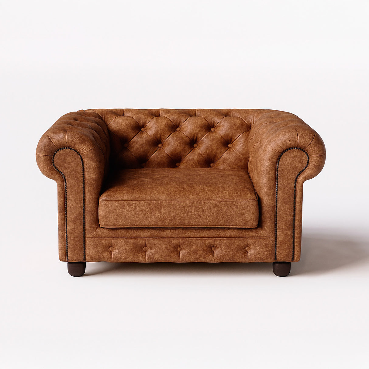 Poltrona de Cuero Chesterfield