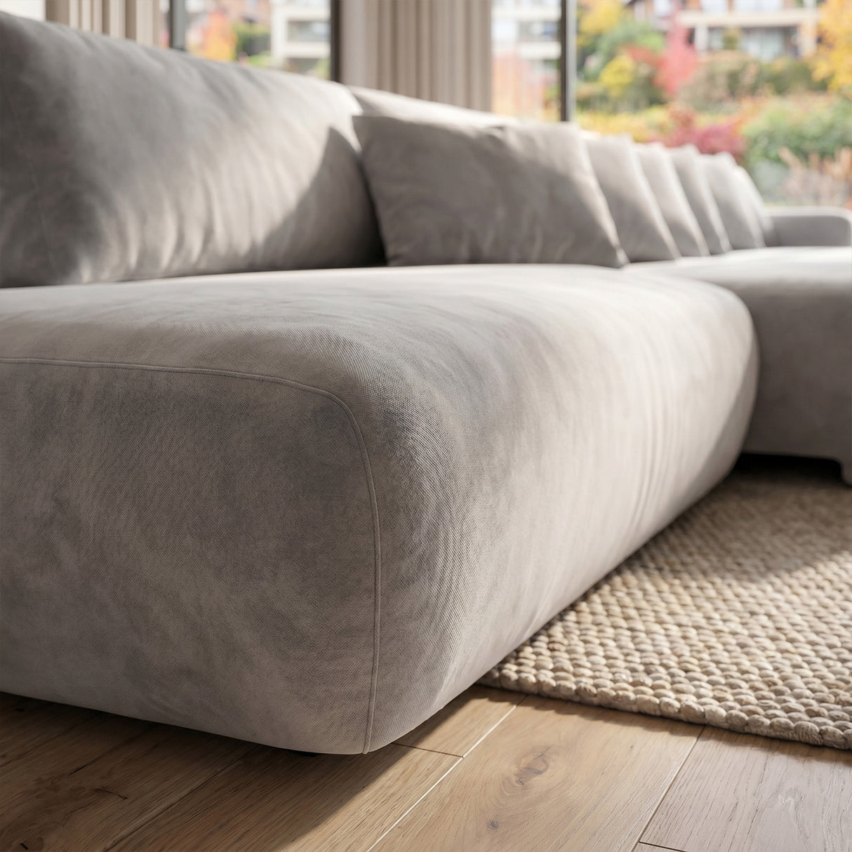 Sofá extensible Solana con pouf