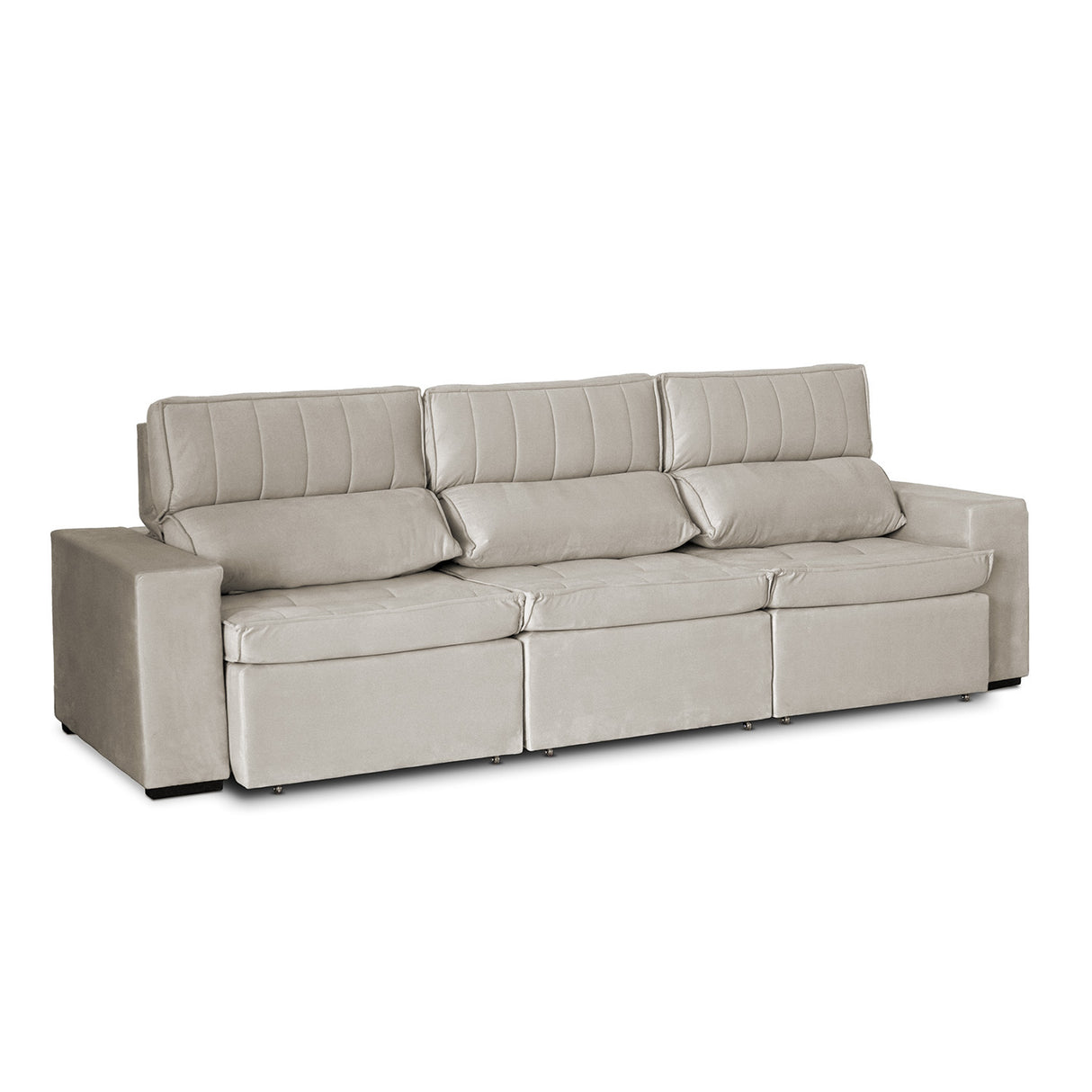 Sofá extensible y reclinable toquio 3 cuerpos color biege