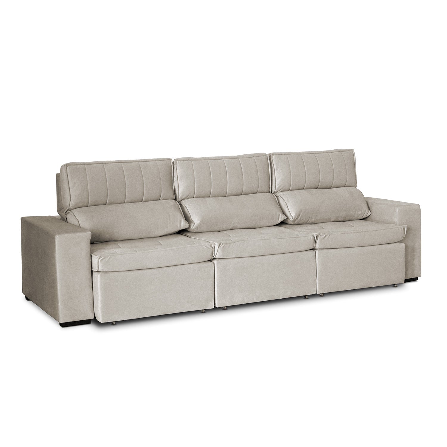 Sofá extensible y reclinable toquio 3 cuerpos color biege