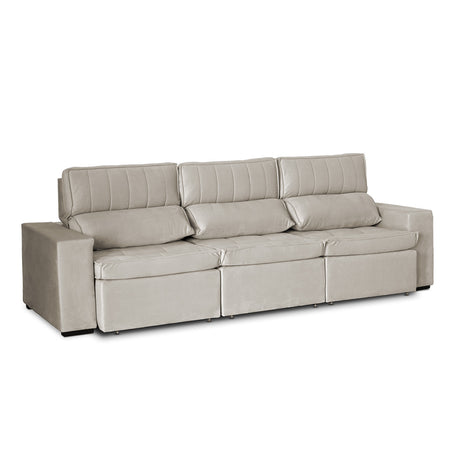 Sofá extensible y reclinable toquio 3 cuerpos color biege