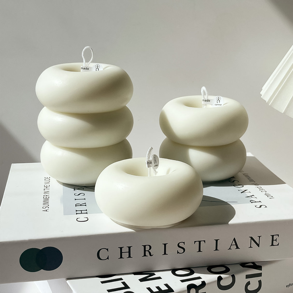 Vela de Cera Blanca Circulares