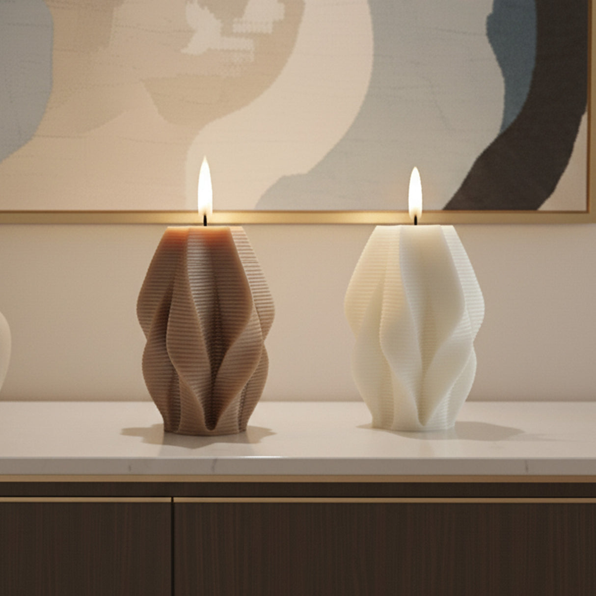 Vela de Cera Pilares Con Espiral