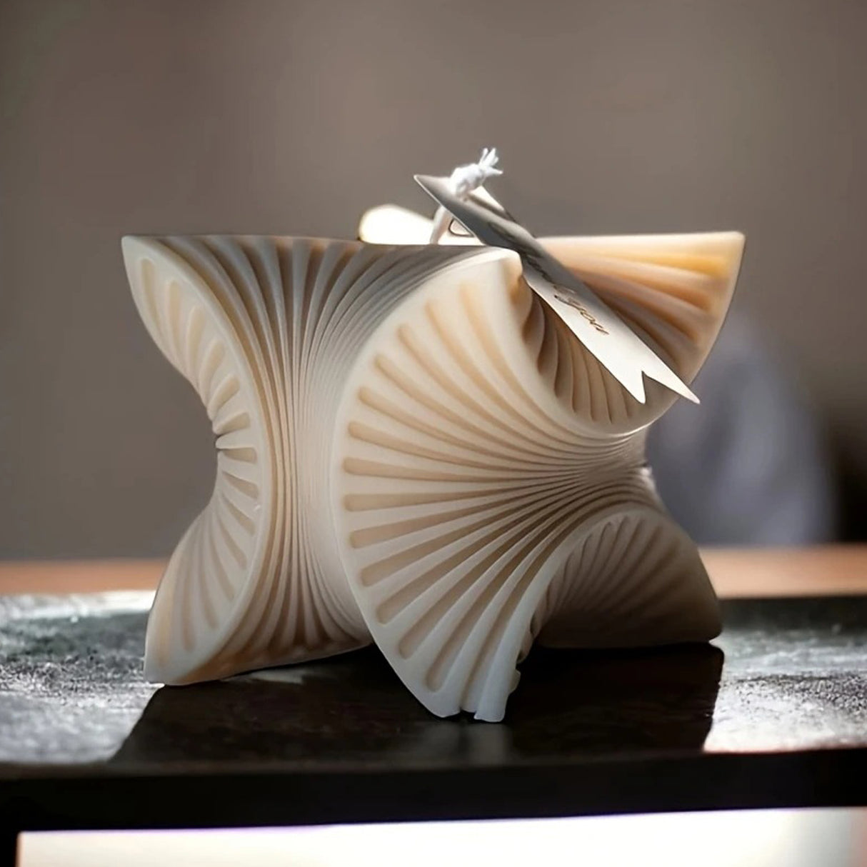Vela de Cera Nórdica Espiral Geométrico