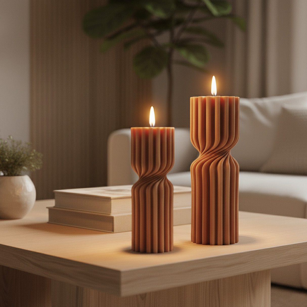 Vela de Cera Europea Caramelo