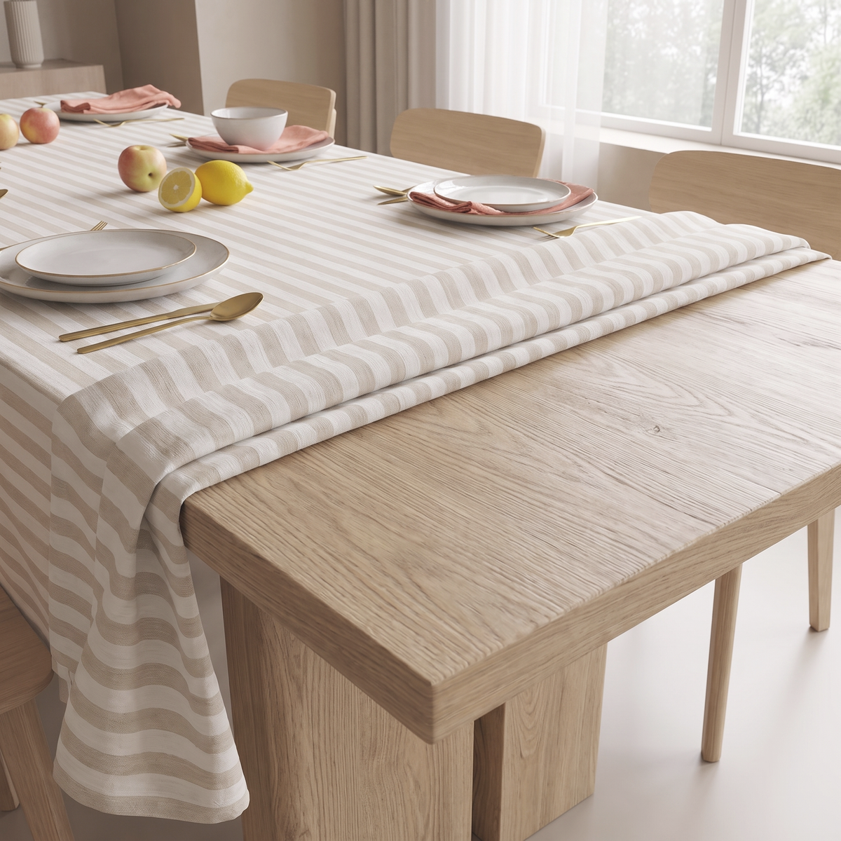 Mantel Laika Rayas Crudo