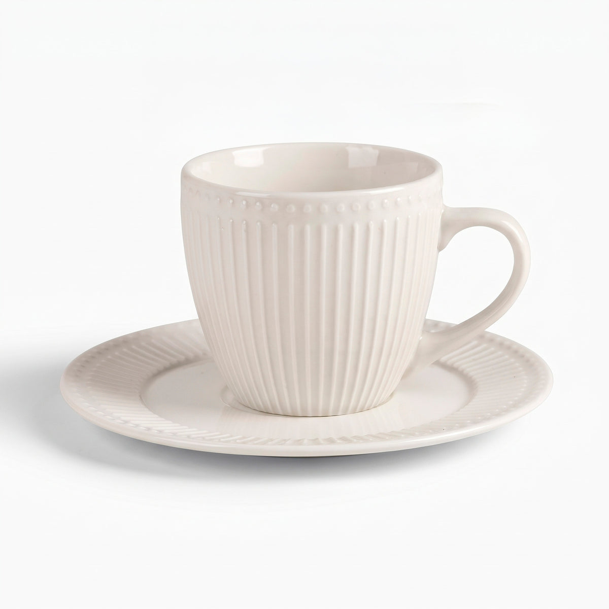 Set 6 Tazas + platillos porcelana Abbey