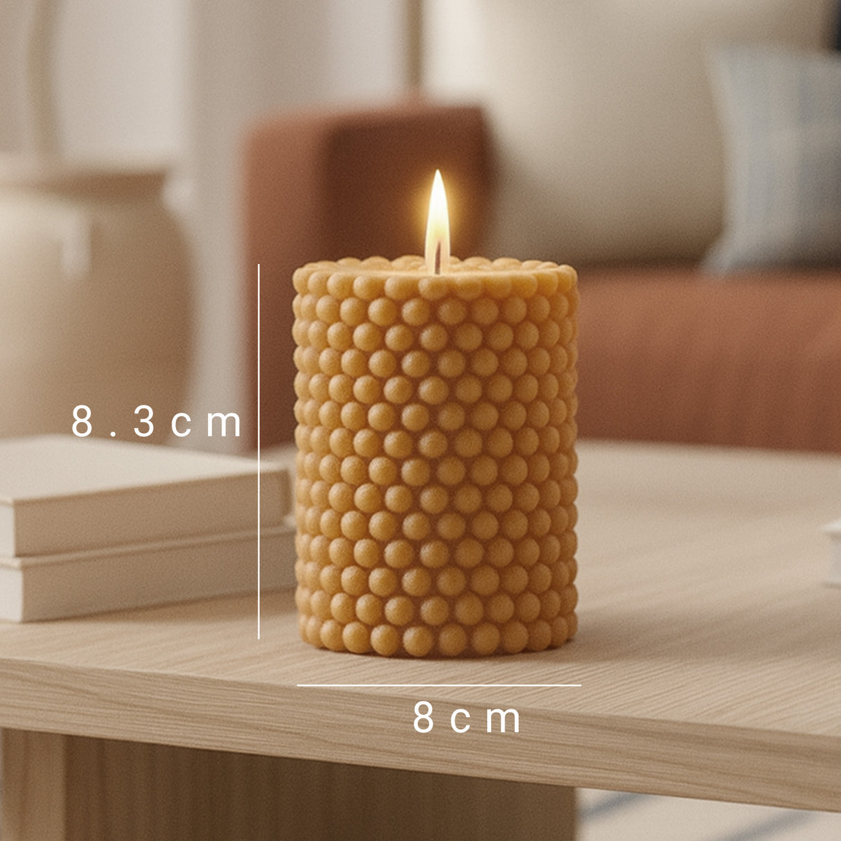 Vela de Cera Burbuja Nórdica Ancha