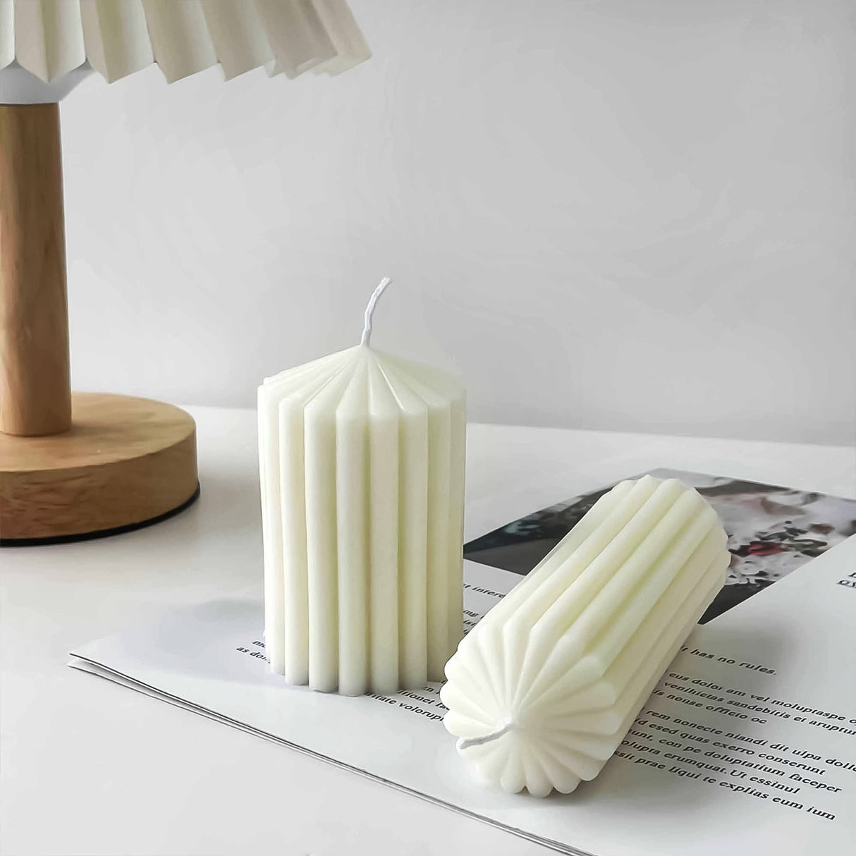 Vela de Cera Blanca Candles Nórdica