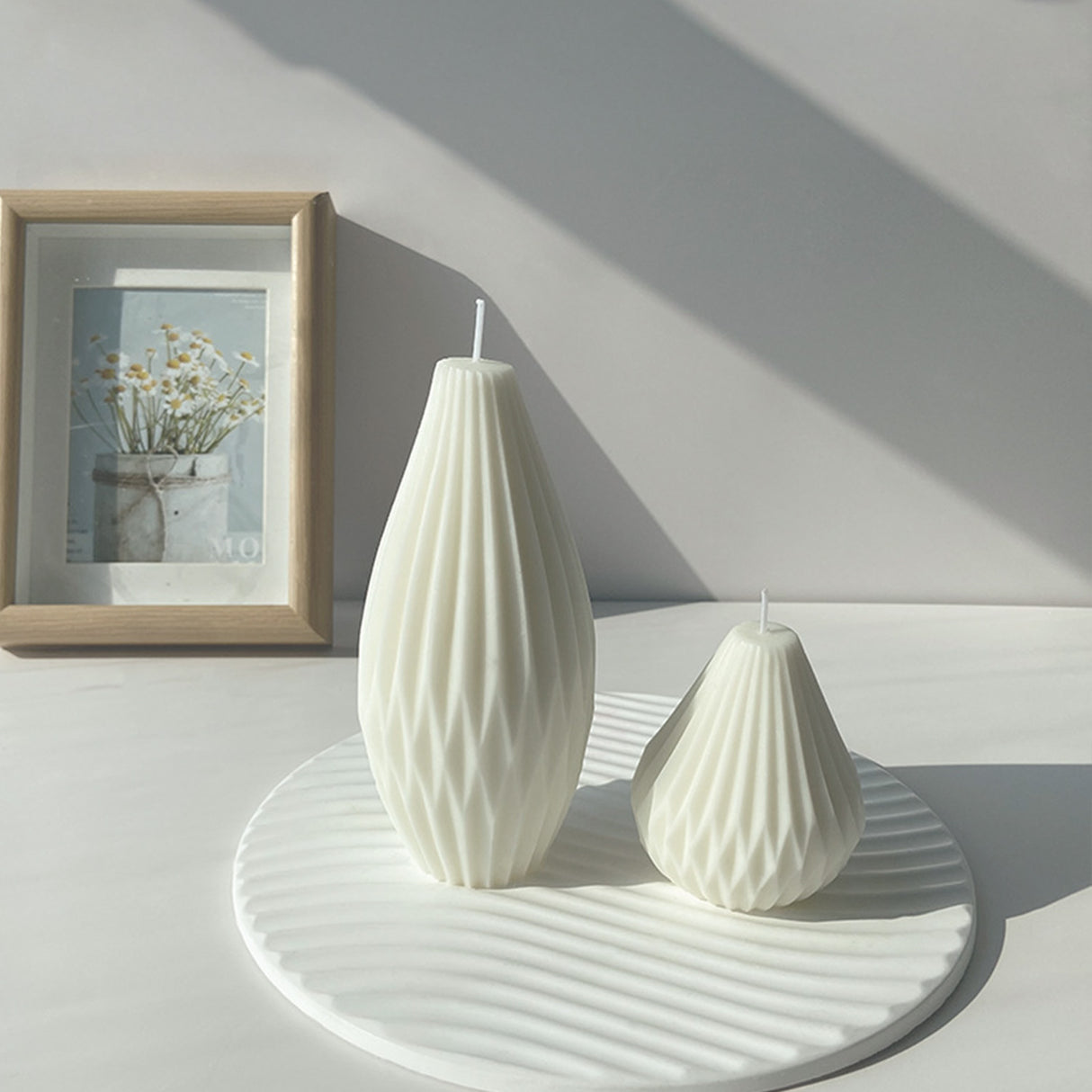 Vela de Cera Blanca Pera Nórdica