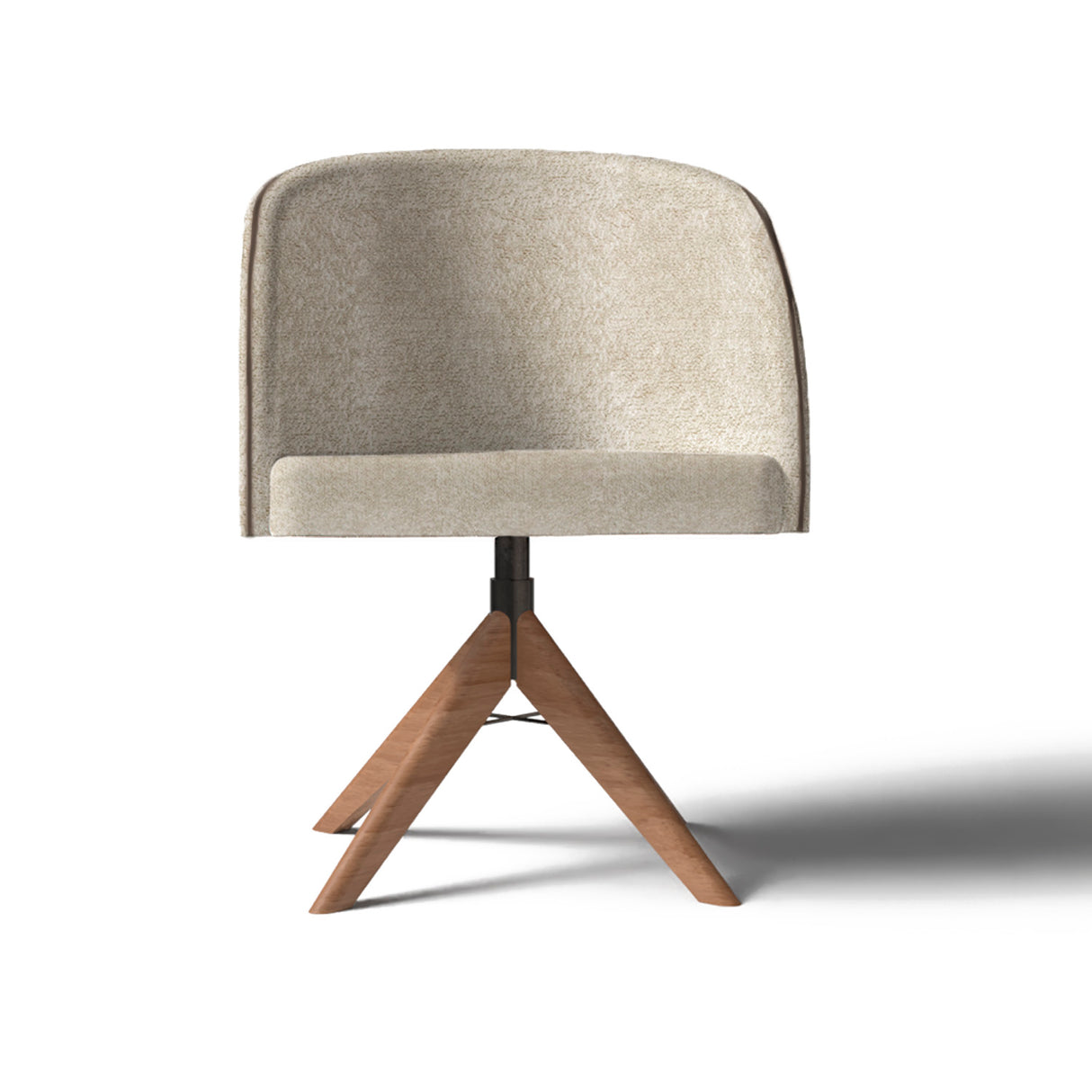 poltrona / poltrona con base giratoria / poltrona con patas de madera / poltrona de tela / poltrona de madera