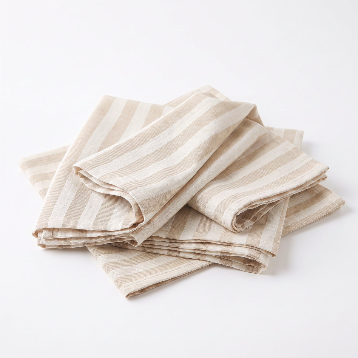 Set 4 Servilletas Laika Rayas beige