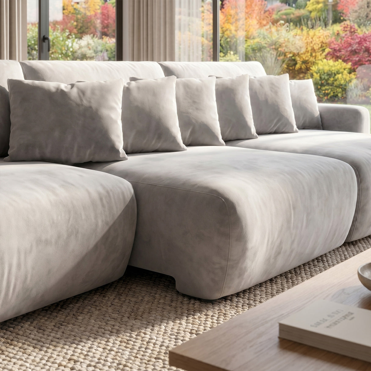 Sofá extensible Solana con pouf