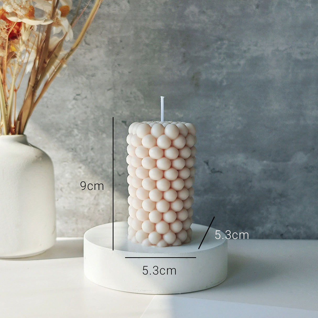 Vela de Cera Burbuja Cilíndrica