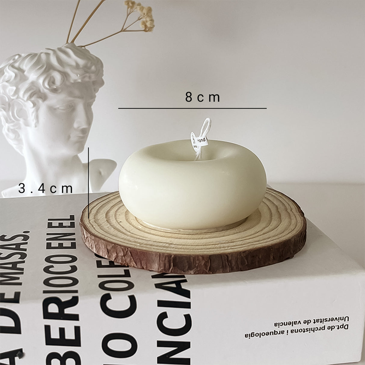 Vela de Cera Blanca Circulares