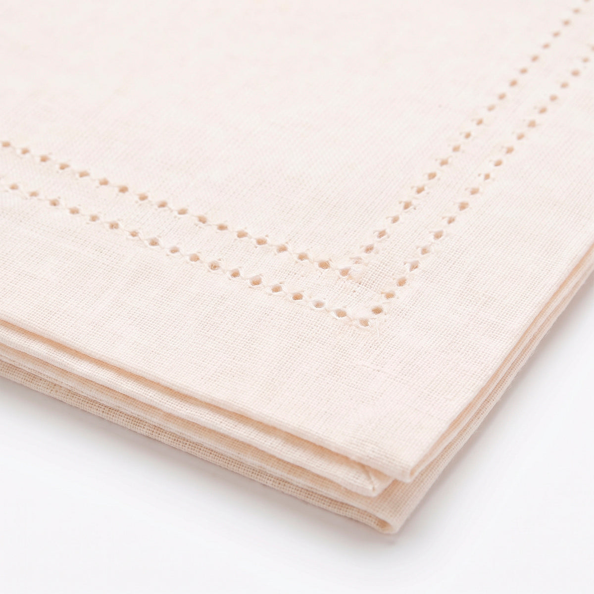 Set 4 servilletas 40 x 40cm picot crema