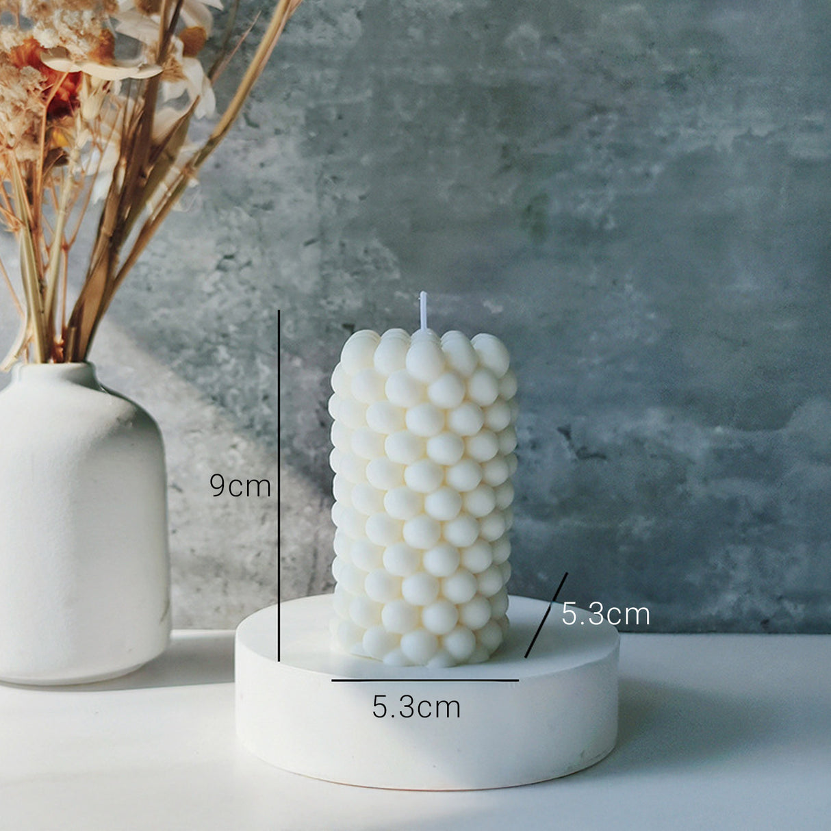 Vela de Cera Burbuja Cilíndrica