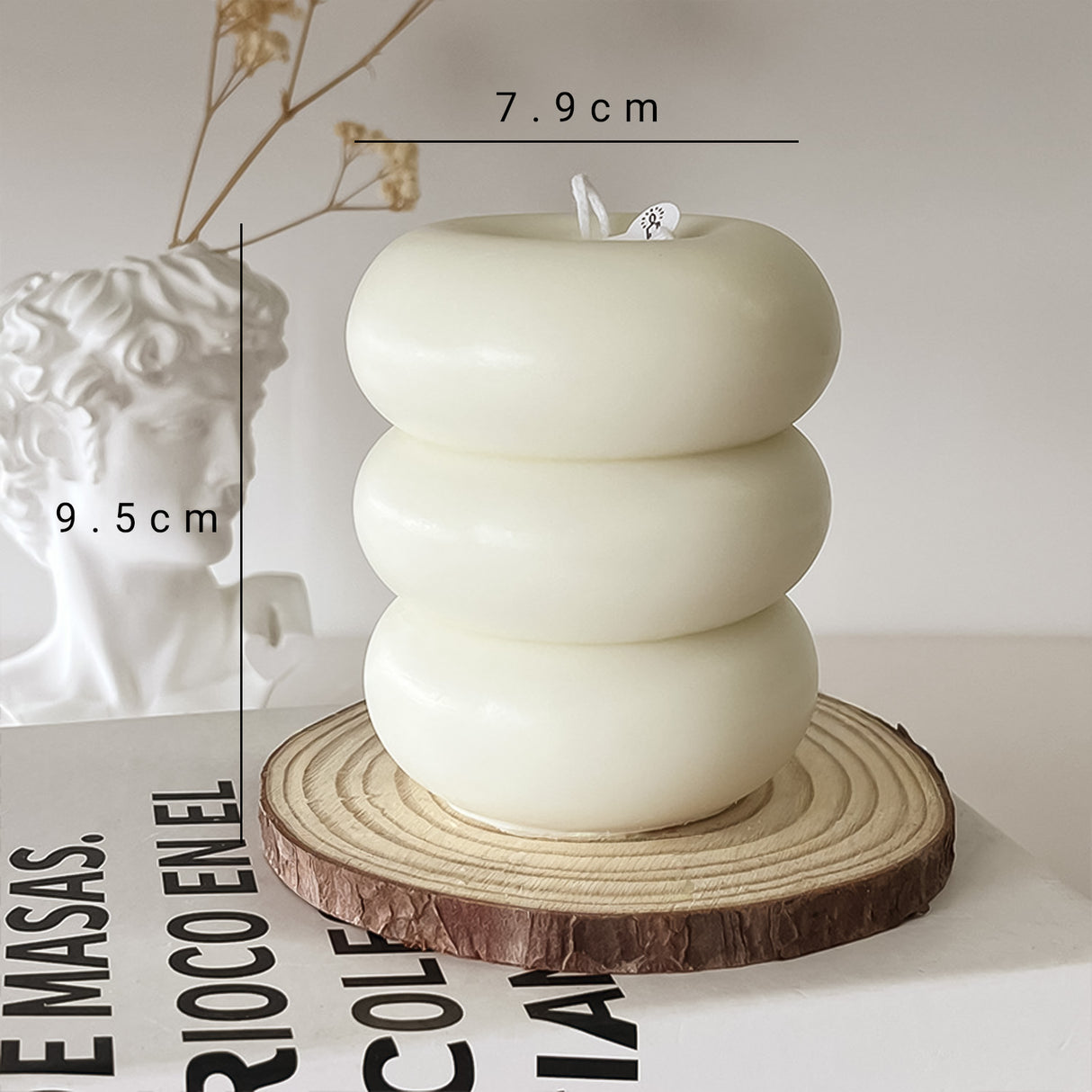 Vela de Cera Blanca Circulares