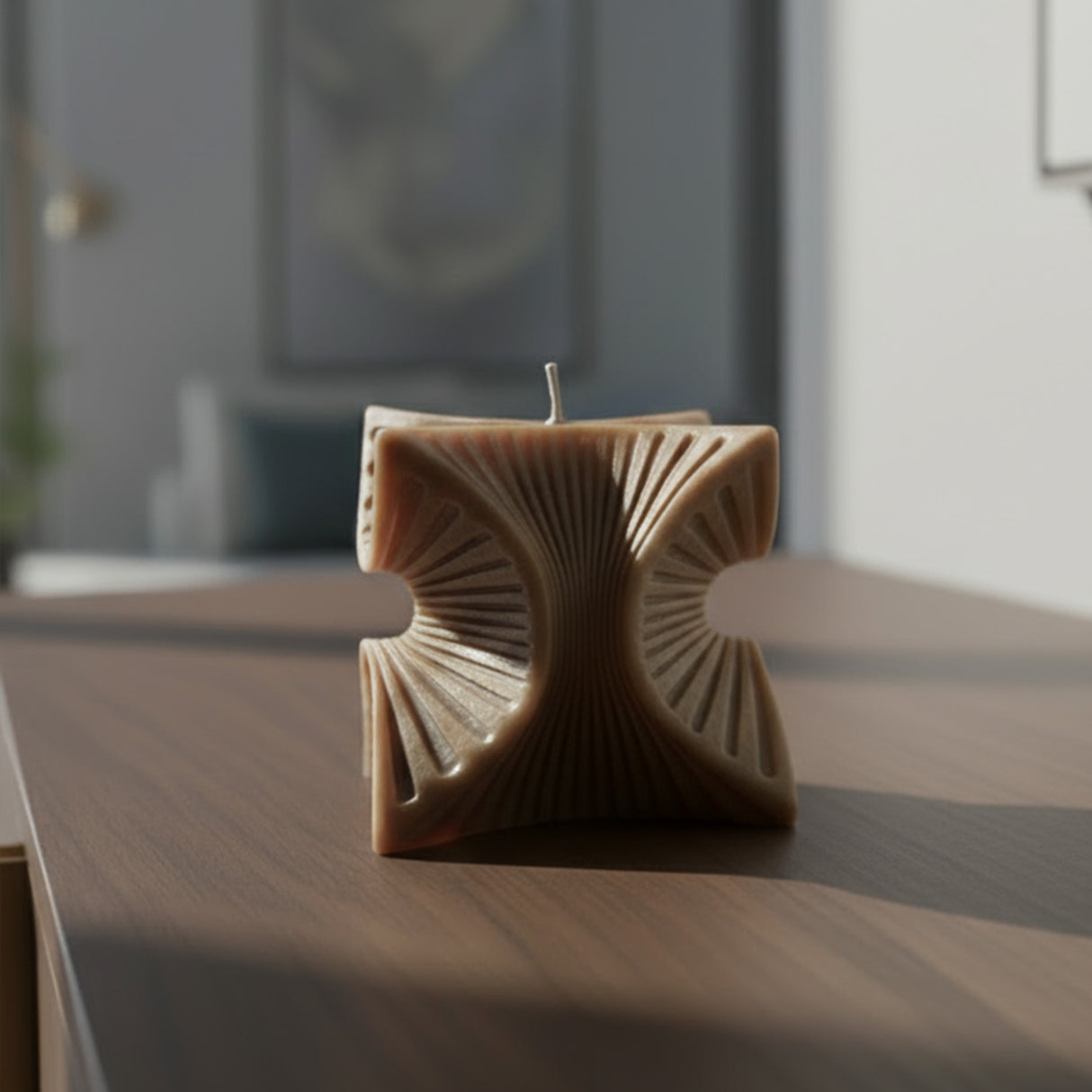 Vela de Cera Nórdica Espiral Geométrico