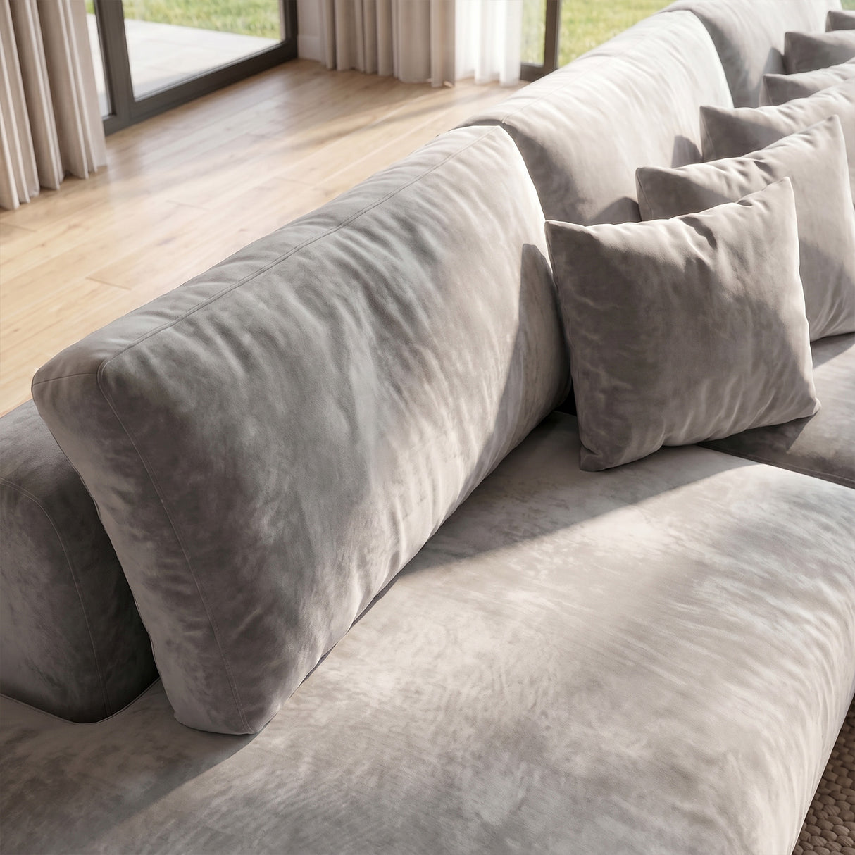 Sofá extensible Solana con pouf
