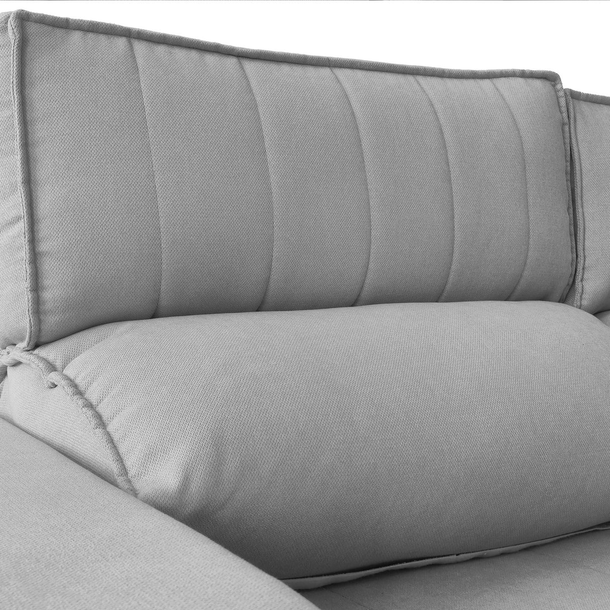 Sofá extensible y reclinable de 3 cuerpos tela chenille color gris