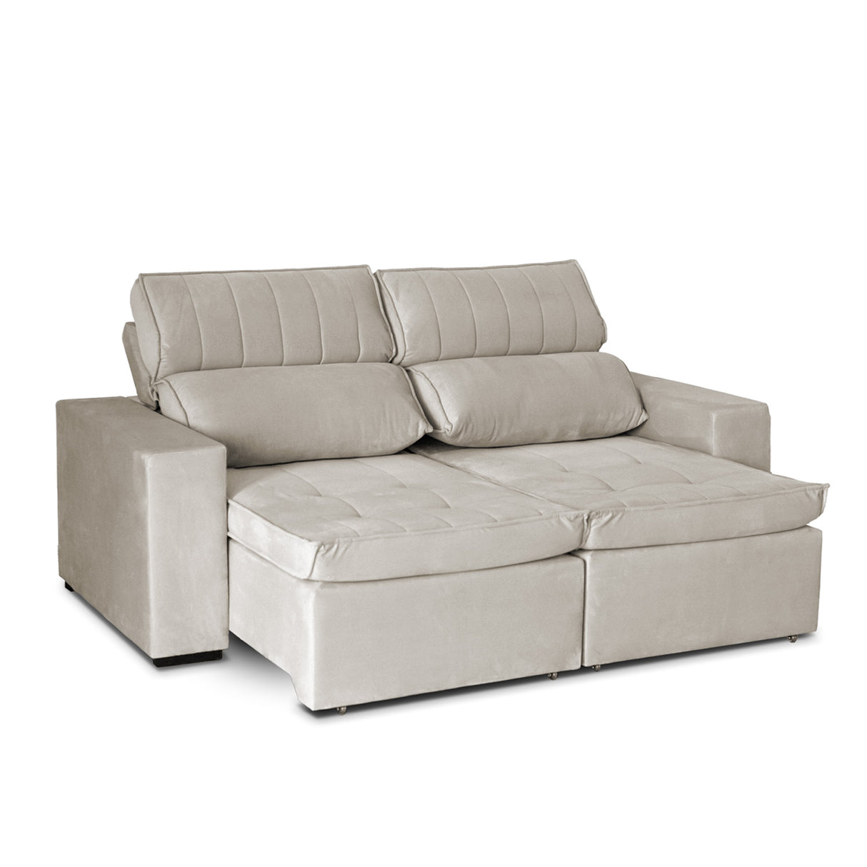 Sofá Extensible y Reclinable Toquio Tejido Arena 2388 Impermeabilizado - 2.04MT Stock