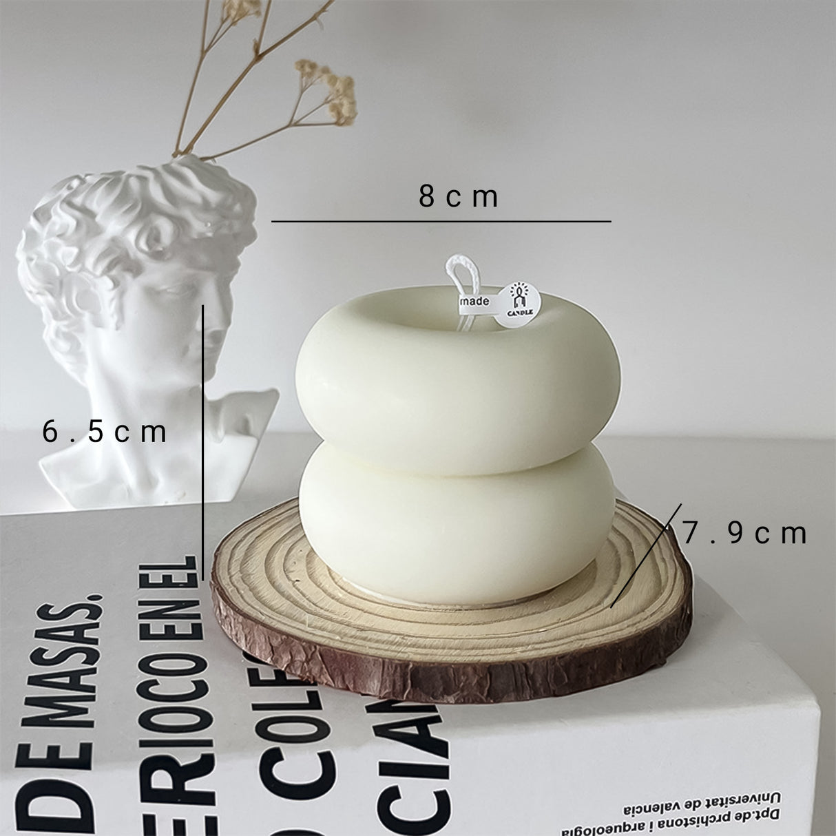 Vela de Cera Blanca Circulares