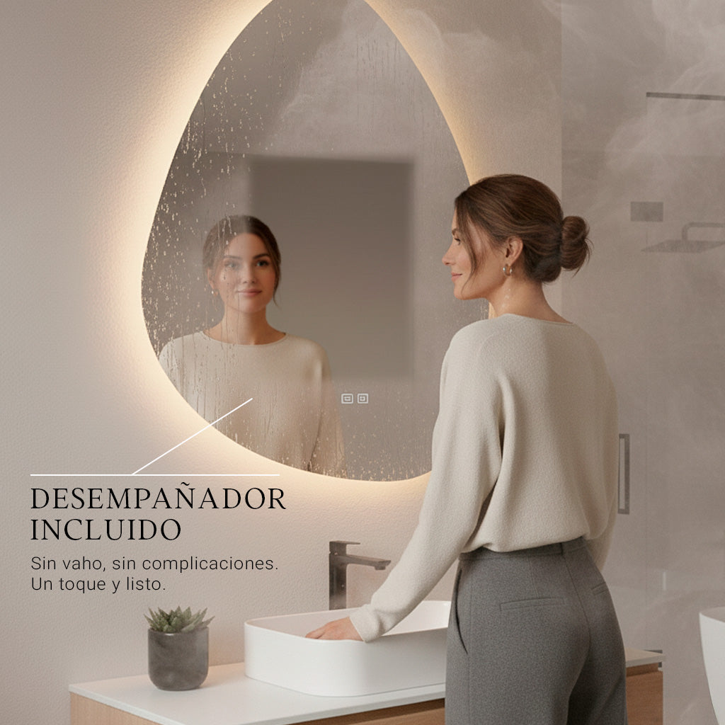 Espejo Led Triangulo Redondo