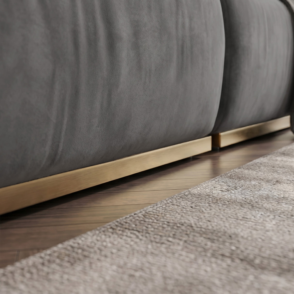 Sofá Modular 3 cuerpos Alba Tela Gris Oscuro - 3.00m a Confección
