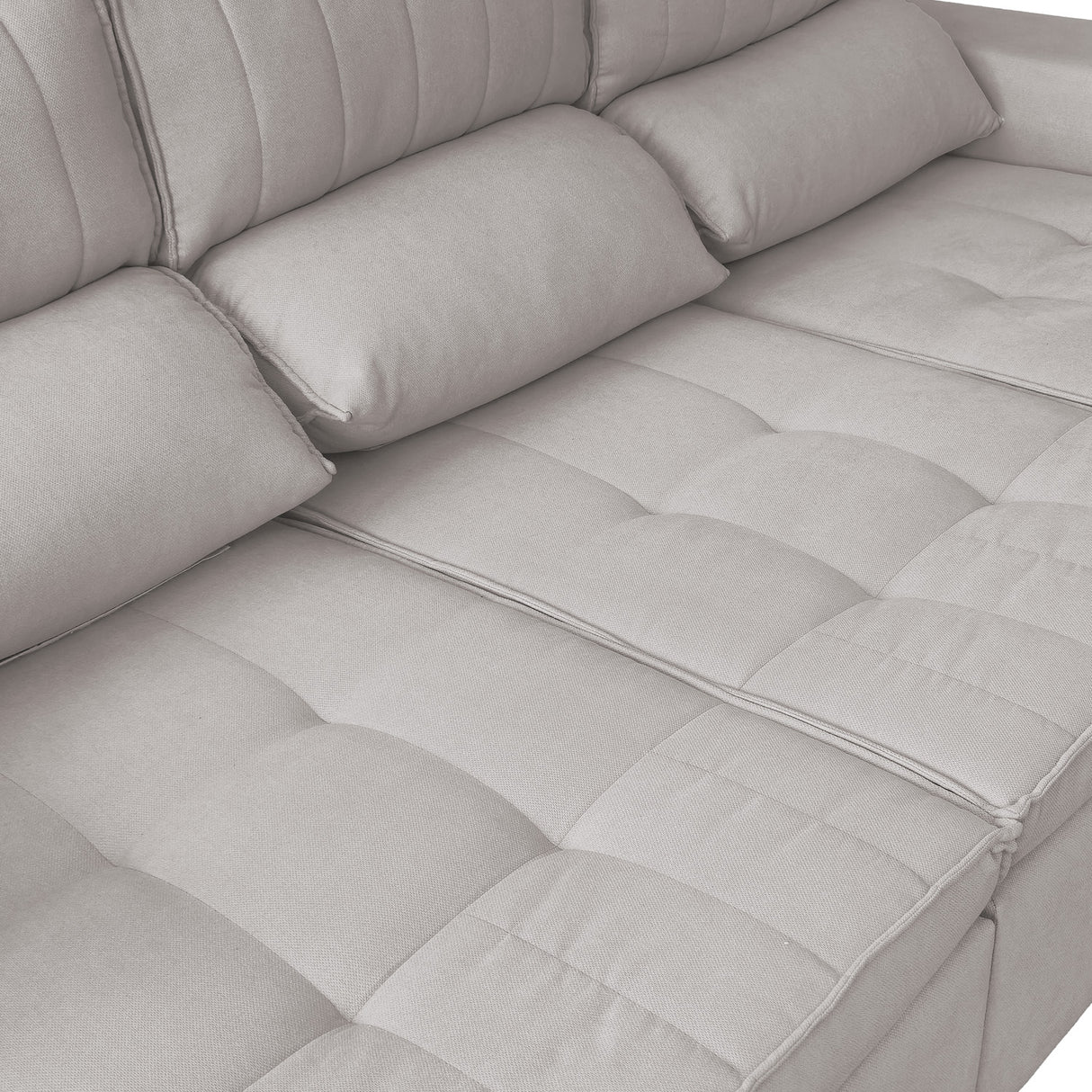 Sofá extensible y reclinable de 3 cuerpos tela chenille color café