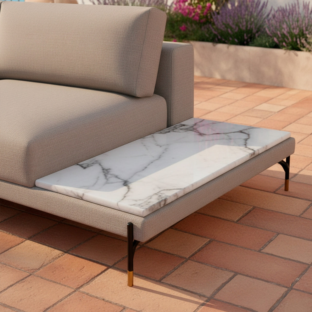 Mesa de mármol para terraza