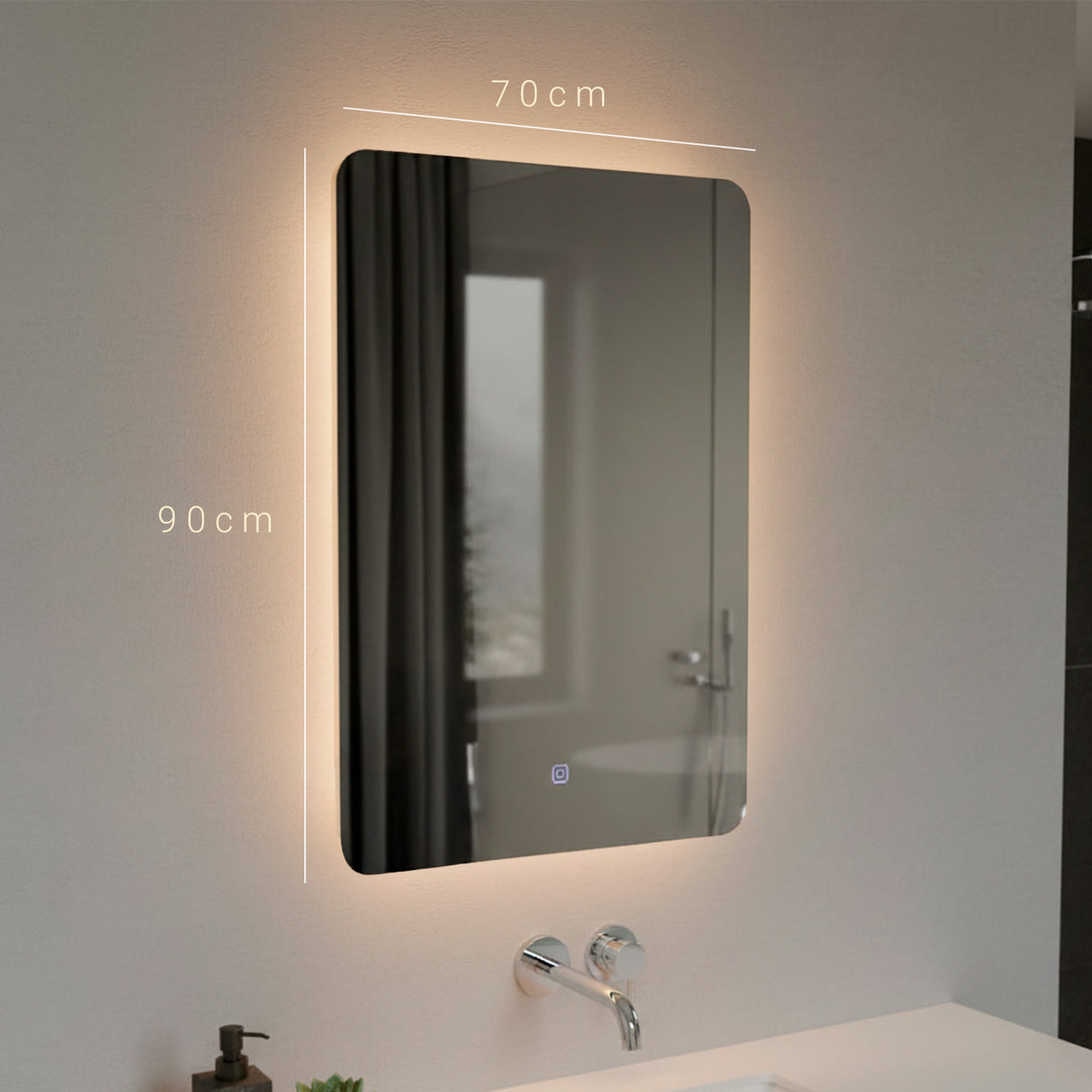 Espejo Led Rectángulo Vertical