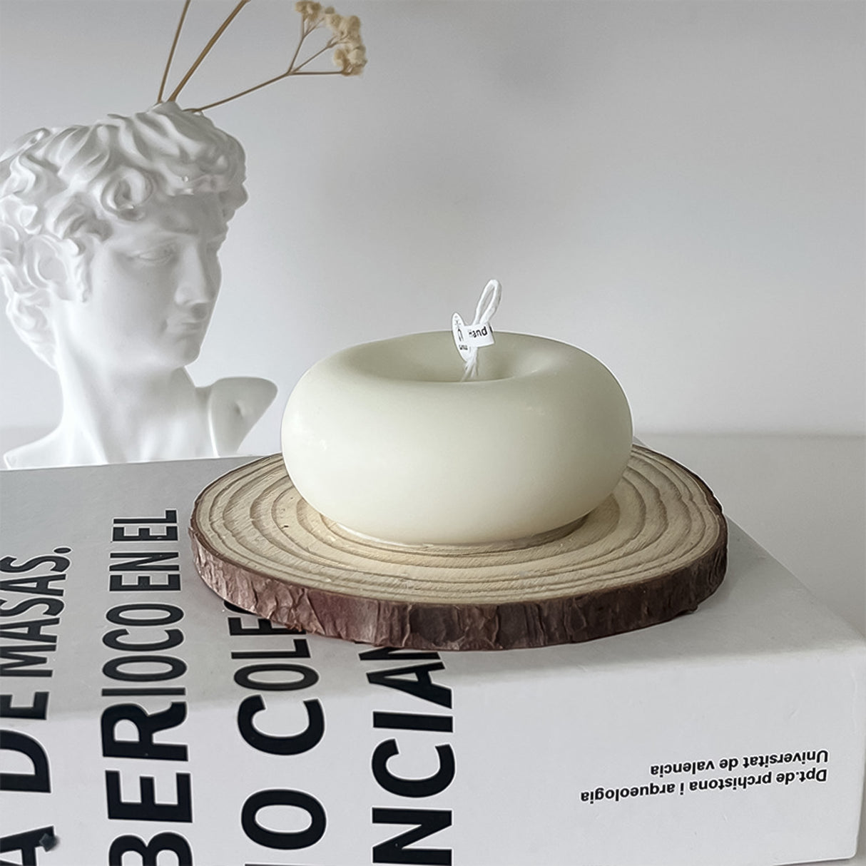 Vela de Cera Blanca Circulares