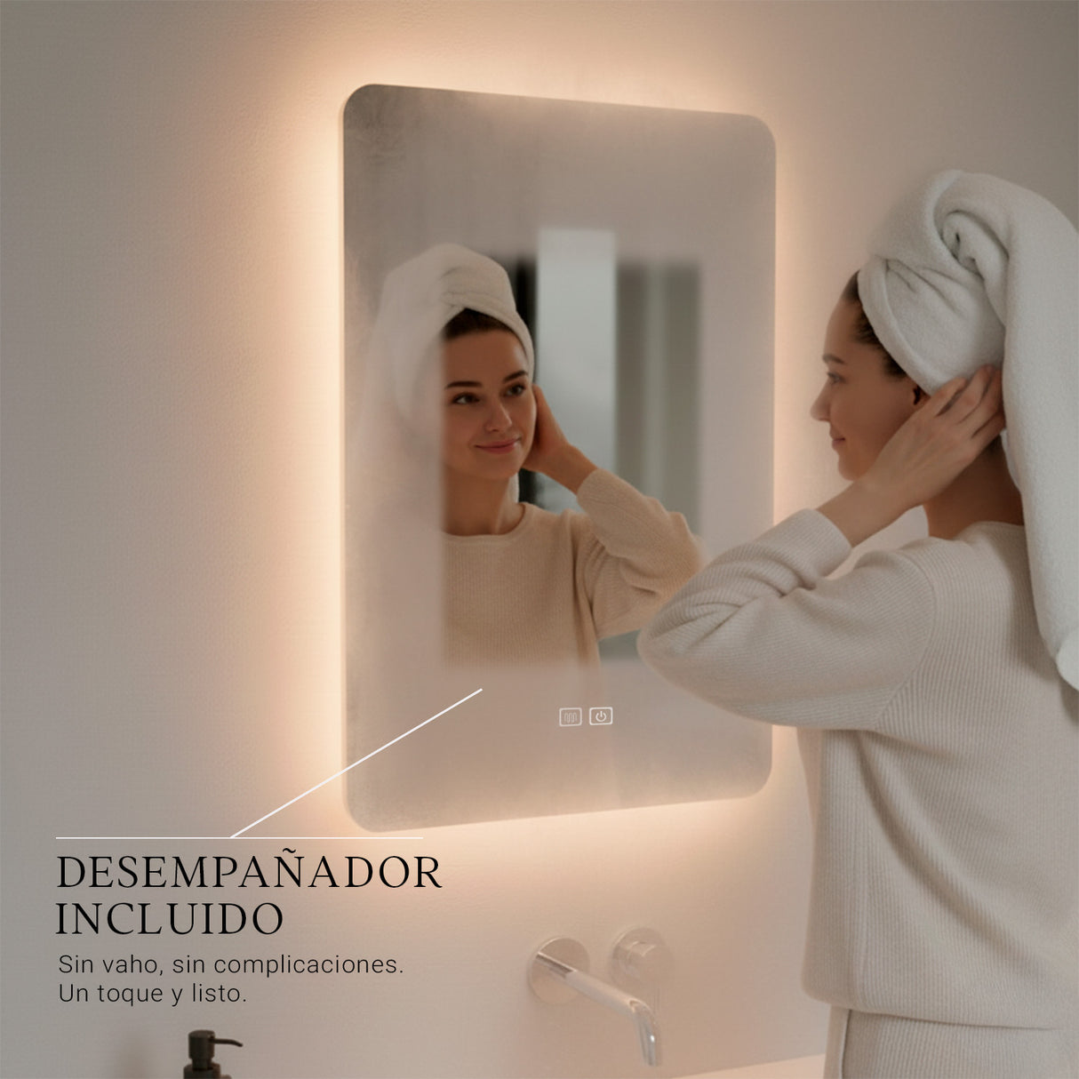 Espejo Led Rectángulo Vertical