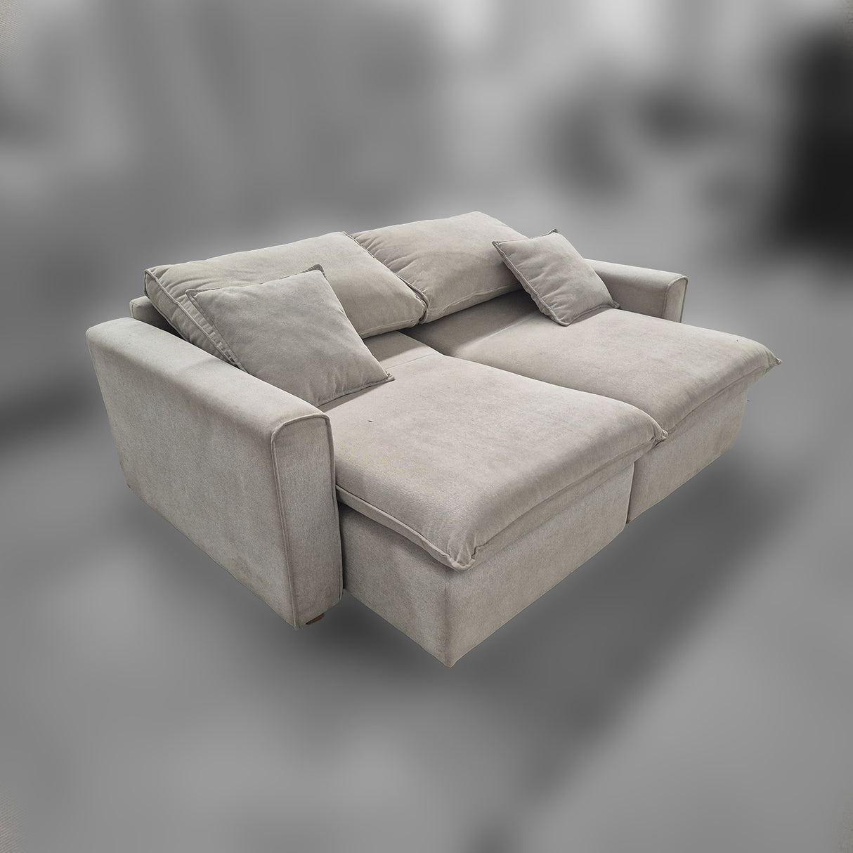 Sofá 2 Cuerpos Soft Tejido Arena - 1.90MT Outlet S/CAMBIO NI DEVOLUCIÓN