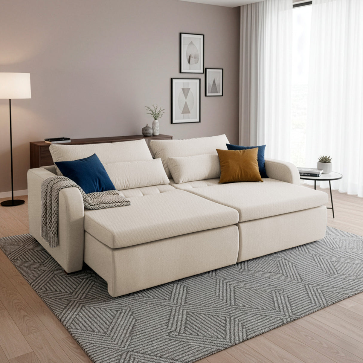 Sofá Cama Zurich 2.48MT Chenille Stock