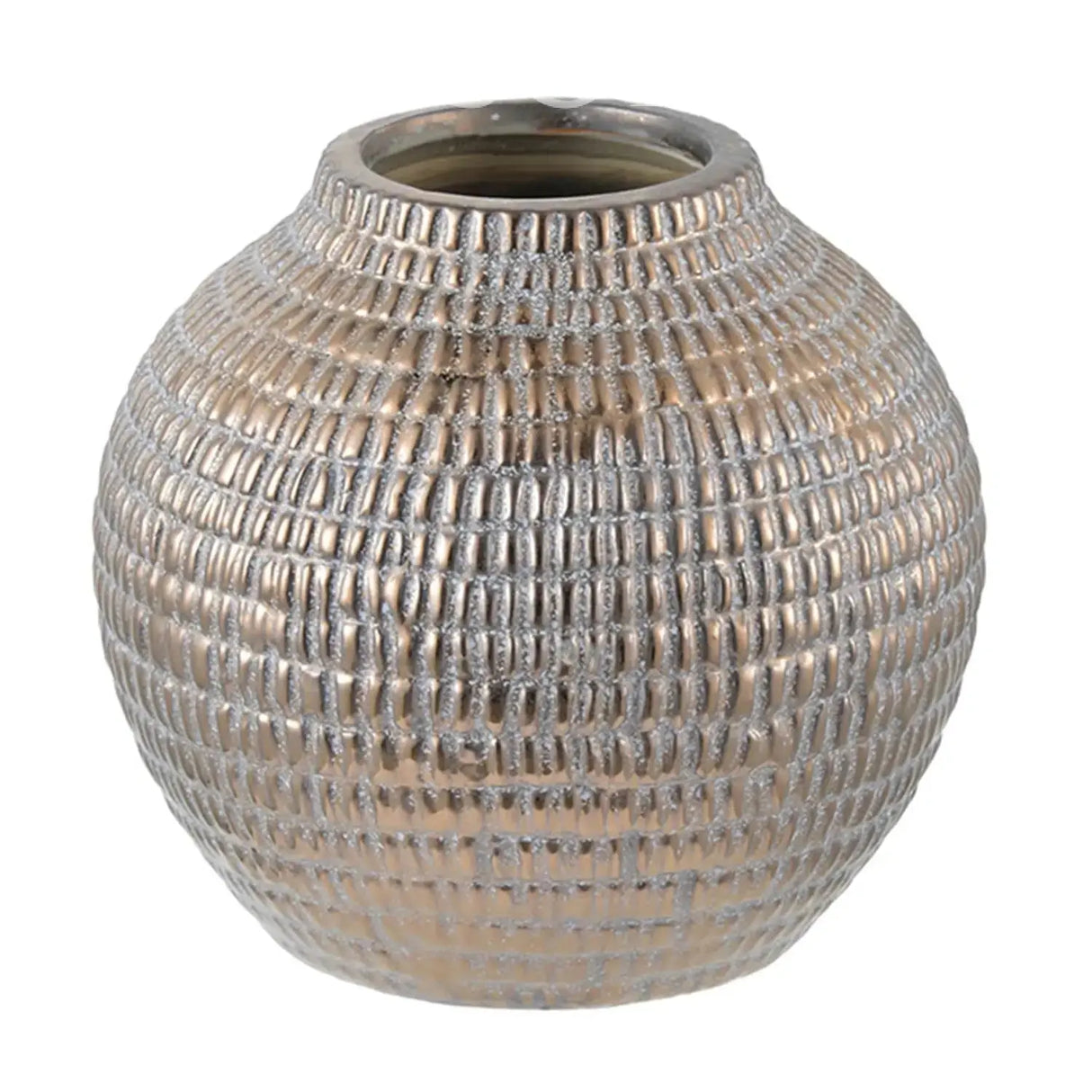 Jarrón de Cerámica Bronce Grande Re Decora