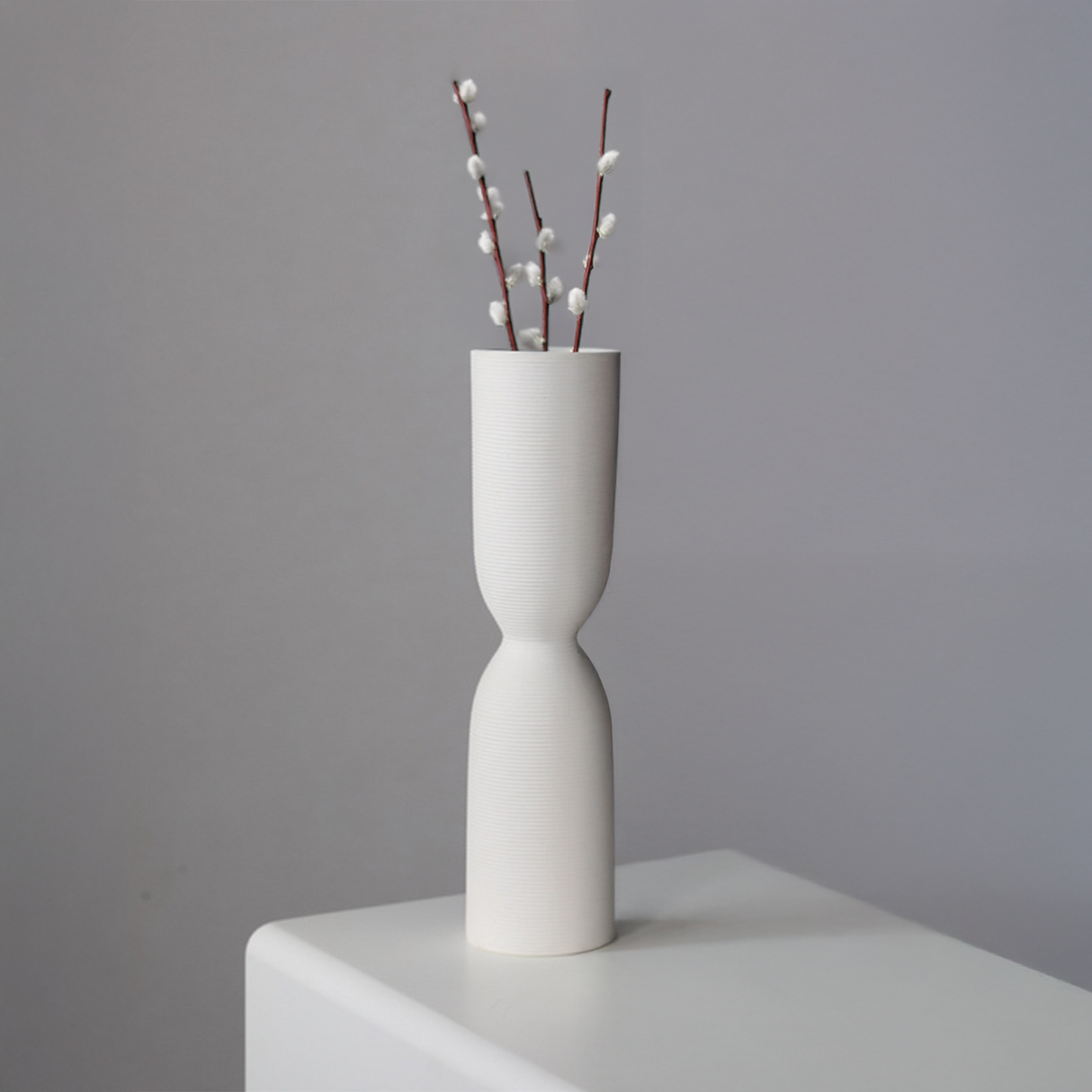 Jarrón Decorativo Largo con Silueta de Ceramica Moderno Kelida Porcelana