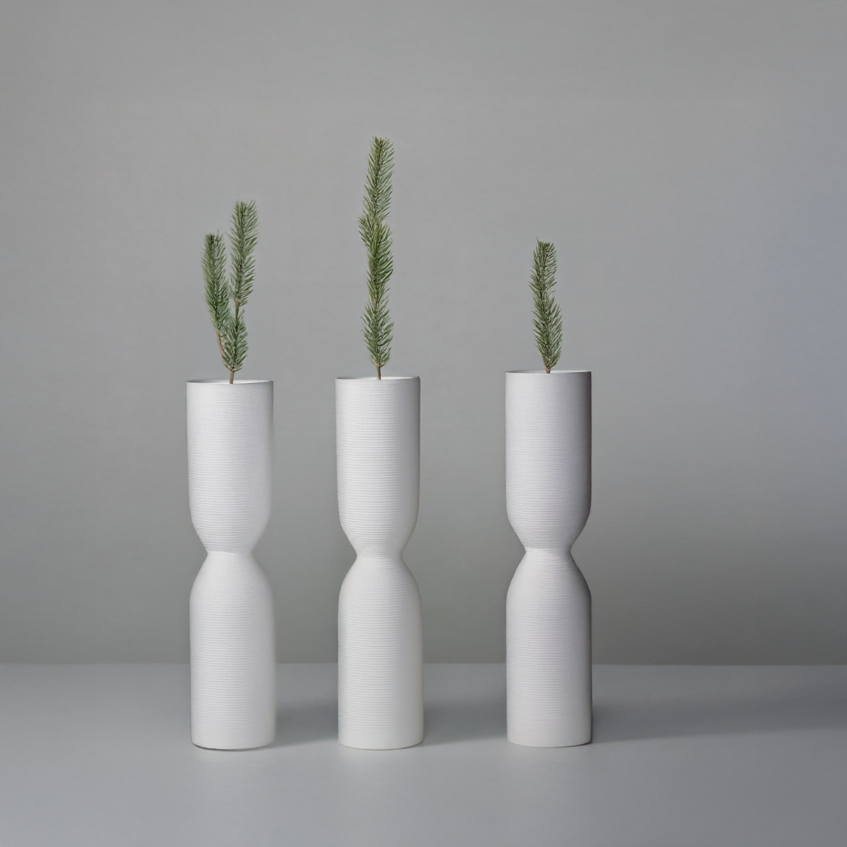 Jarrón Decorativo Largo con Silueta de Ceramica Moderno Kelida Porcelana