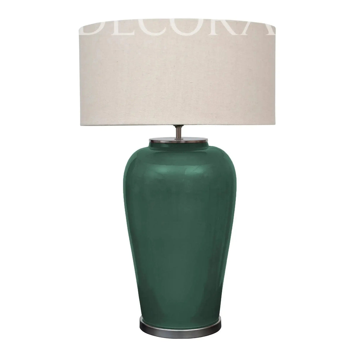 Lámpara de cerámica con pantalla de tela Re Decora