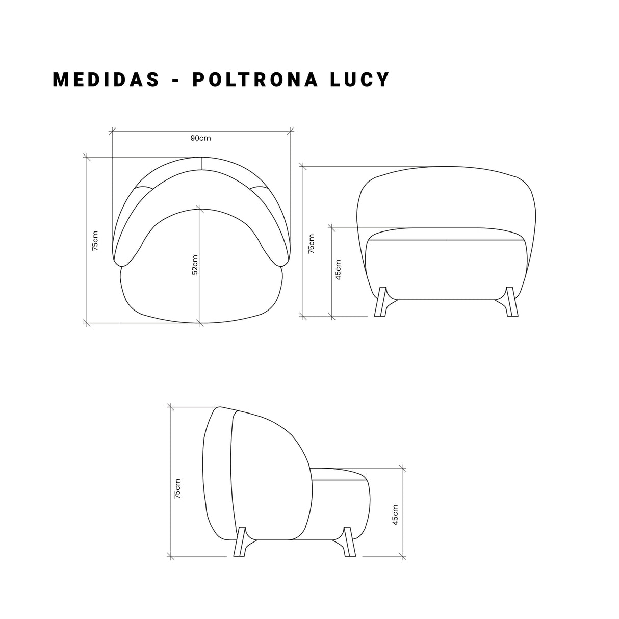 Poltrona de Cuero Lucy